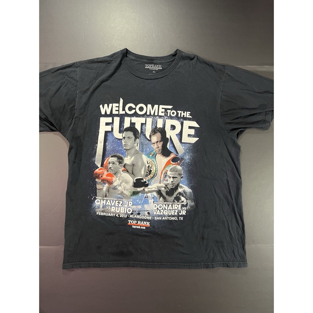 Boxing Top Rank Rubio Vs Vazquez Jr 2012 Graphic Tshirt Men's XL Black
